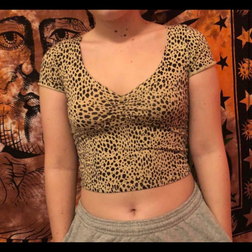 brandy melville cheetah print gina top